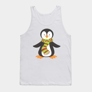 Cute Penguin, Little Penguin, Penguin With Scarf Tank Top